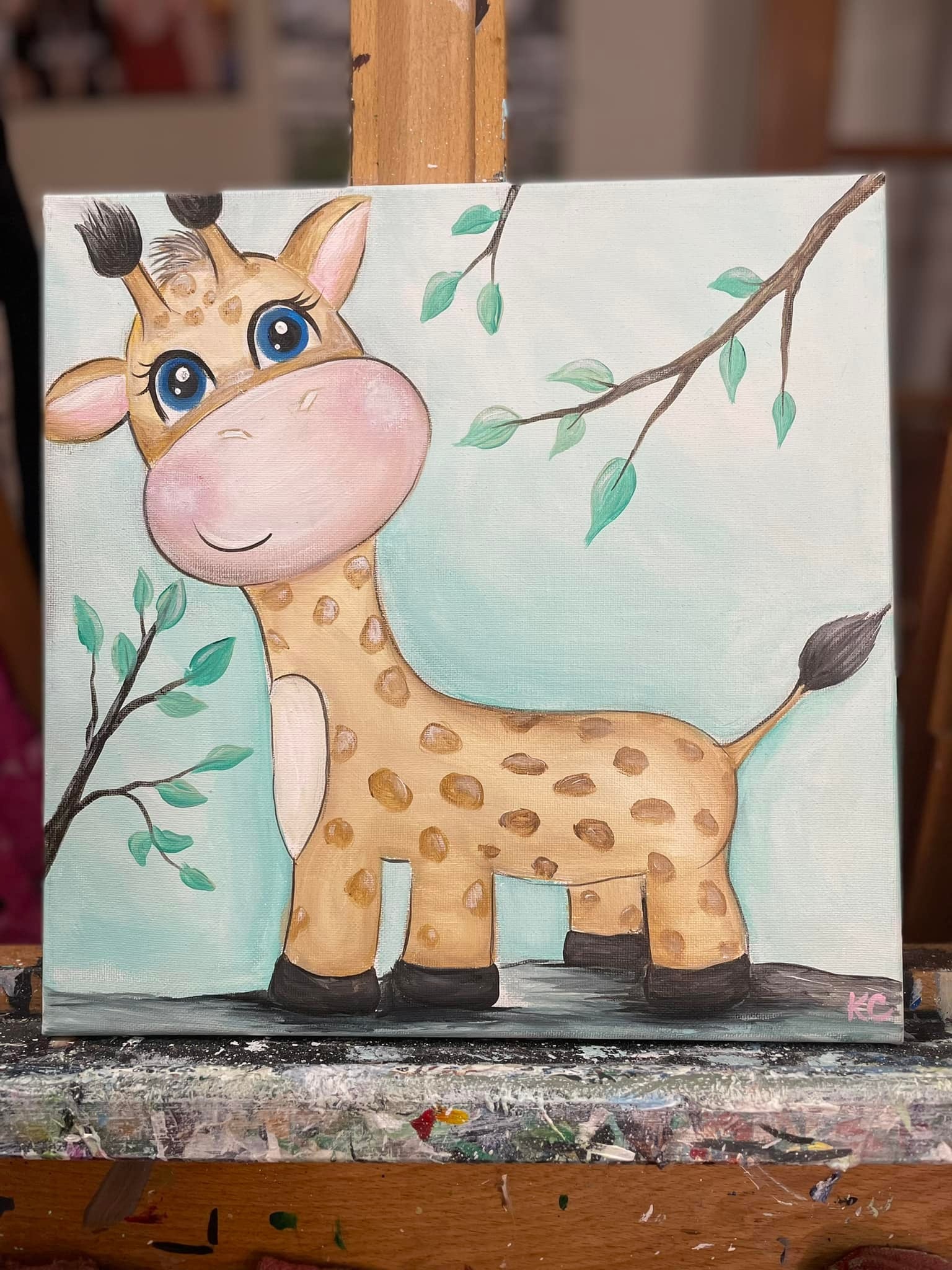 Giraffe painting outlet