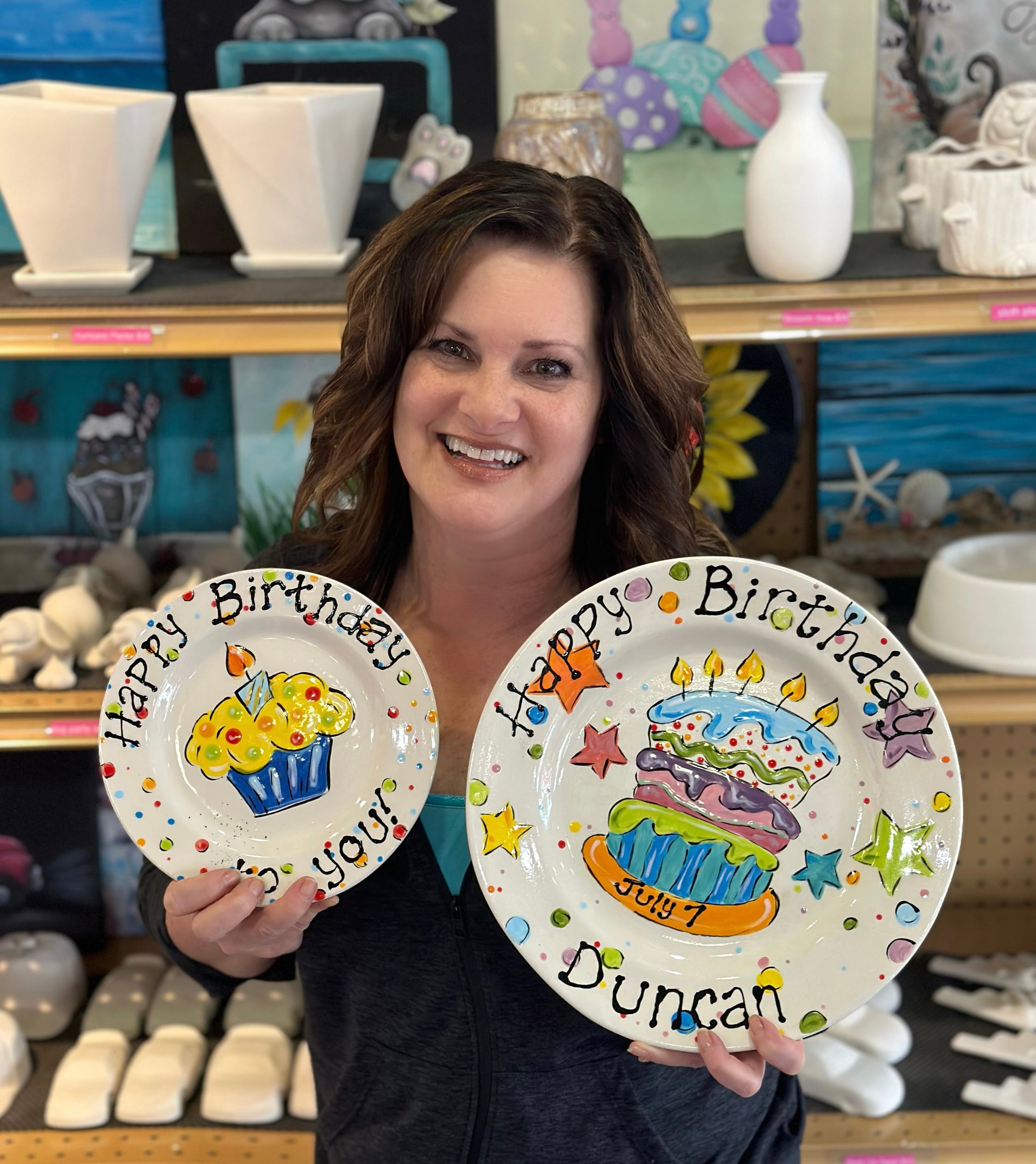 Ceramic plate painting best sale